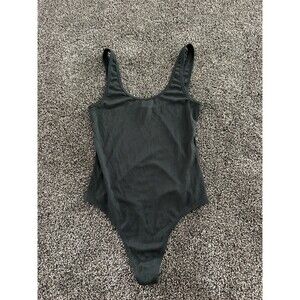 Emmer & Oat One Piece Swimsuit Womens Size S Green Ribbed High Cut Thong